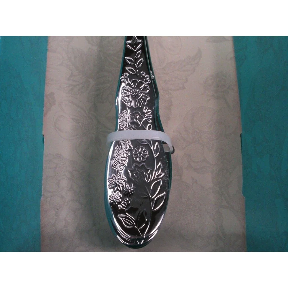 Pioneer Woman Mazie Serve Utensils 4Pc Hostess Set Silver Serving Spoons Fork